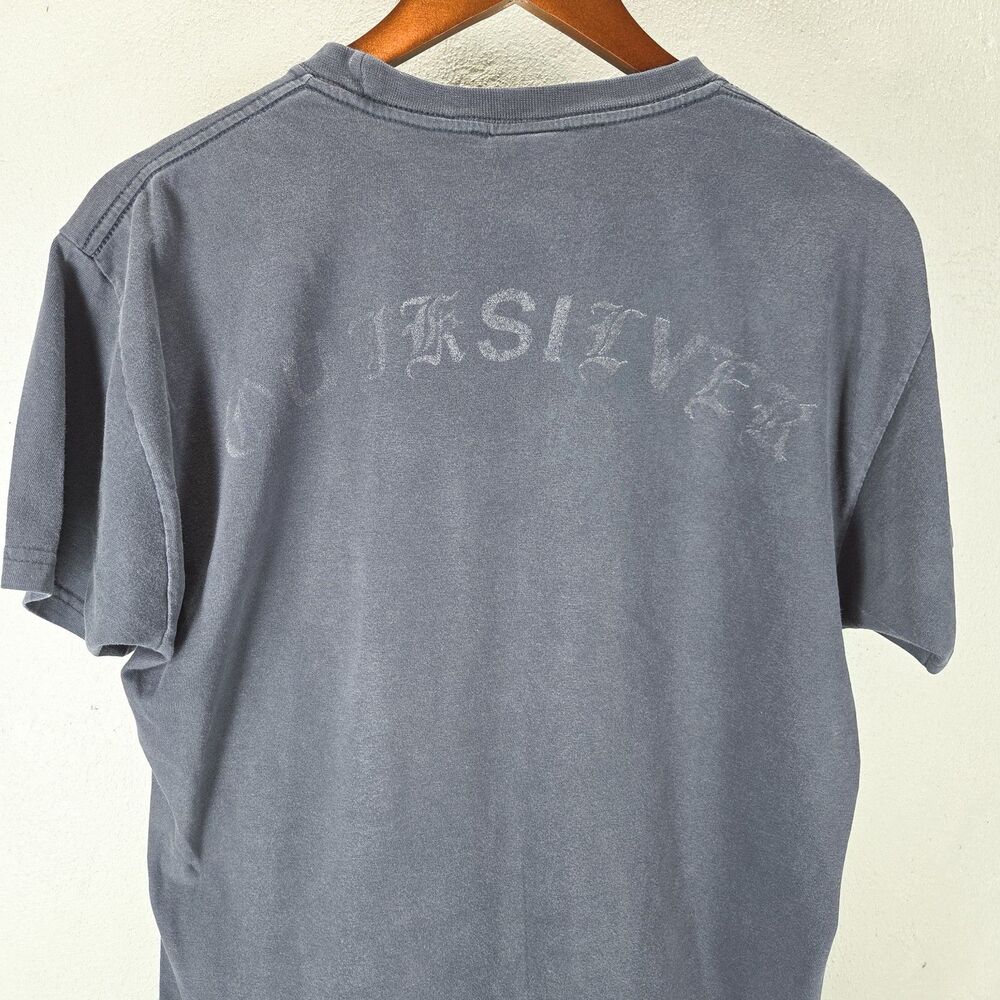 Vintage Y2K Quiksilver Gothic Spellout Faded Graphic Tee Sz M